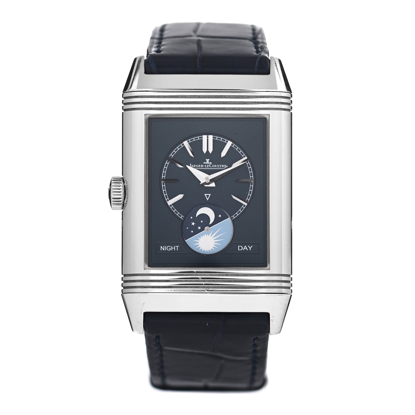 Stainless Steel Alligator 29.9mm Reverso Tribute Moon Manual Winding Watch Q3958420