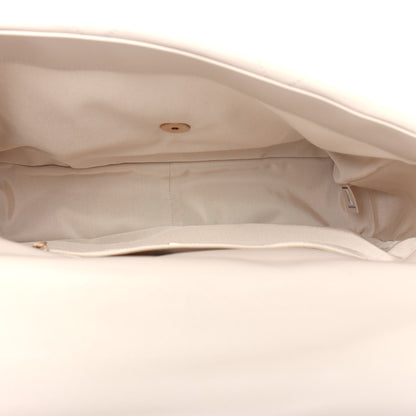 Chanel Lambskin Quilted Maxi Chanel 19 Flap Ivory 5 of 12