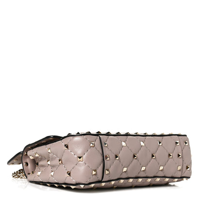 Valentino Garavani Nappa Small Rockstud Spike Shoulder Bag Poudre 4 of 11