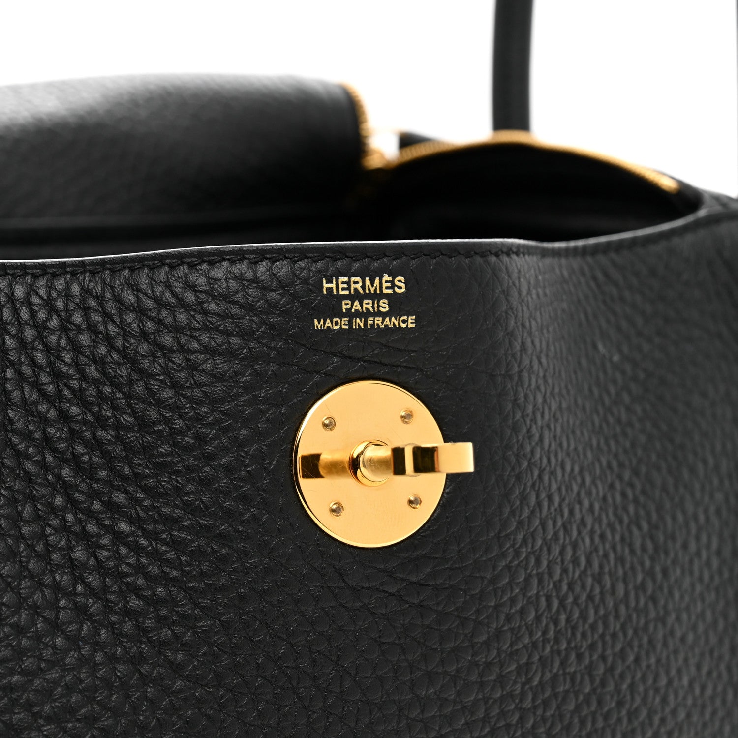 Hermes Taurillon Clemence Lindy 26 Black 7 of 11