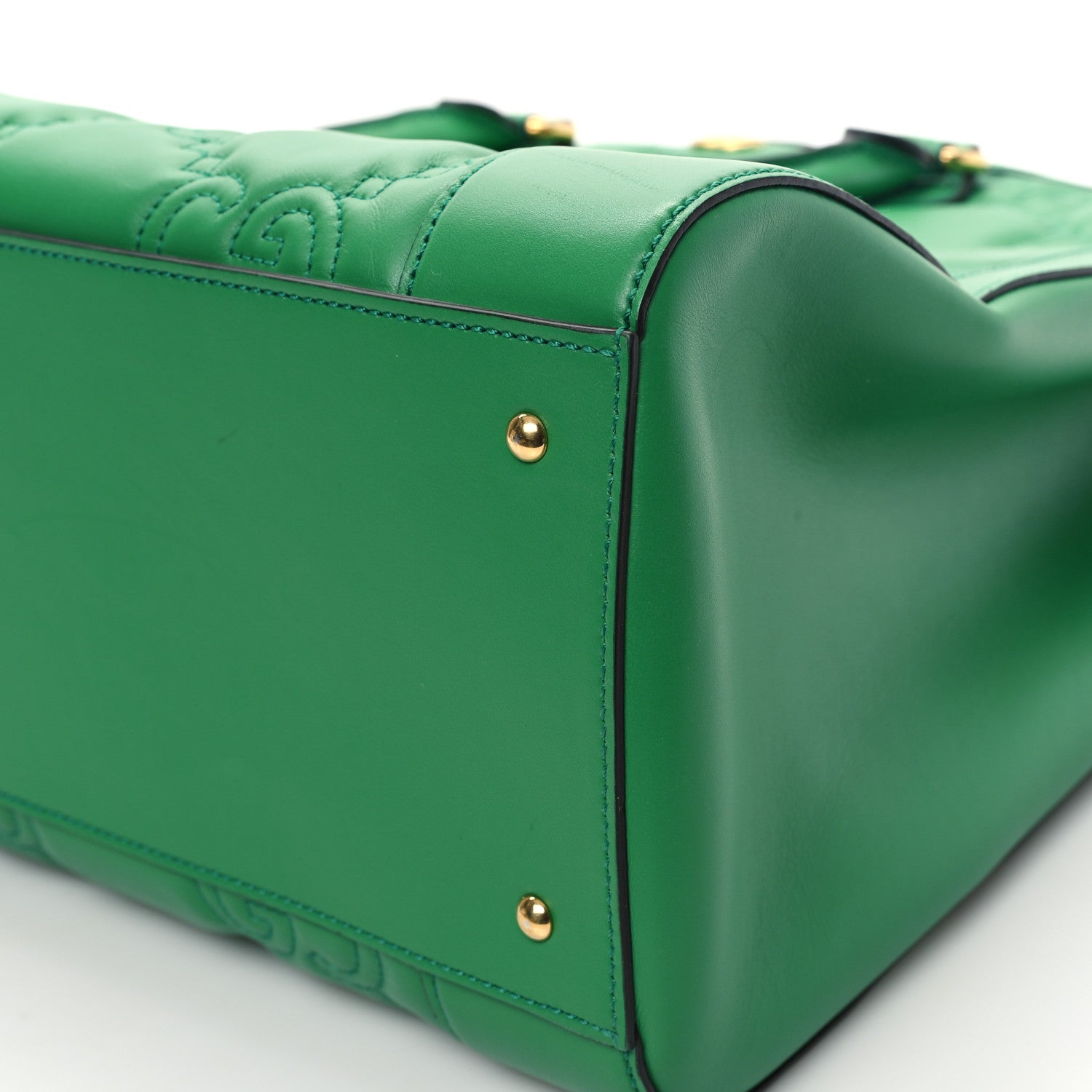 Gucci Calfskin GG Matelasse Tote Bag Bright Green 10 of 12