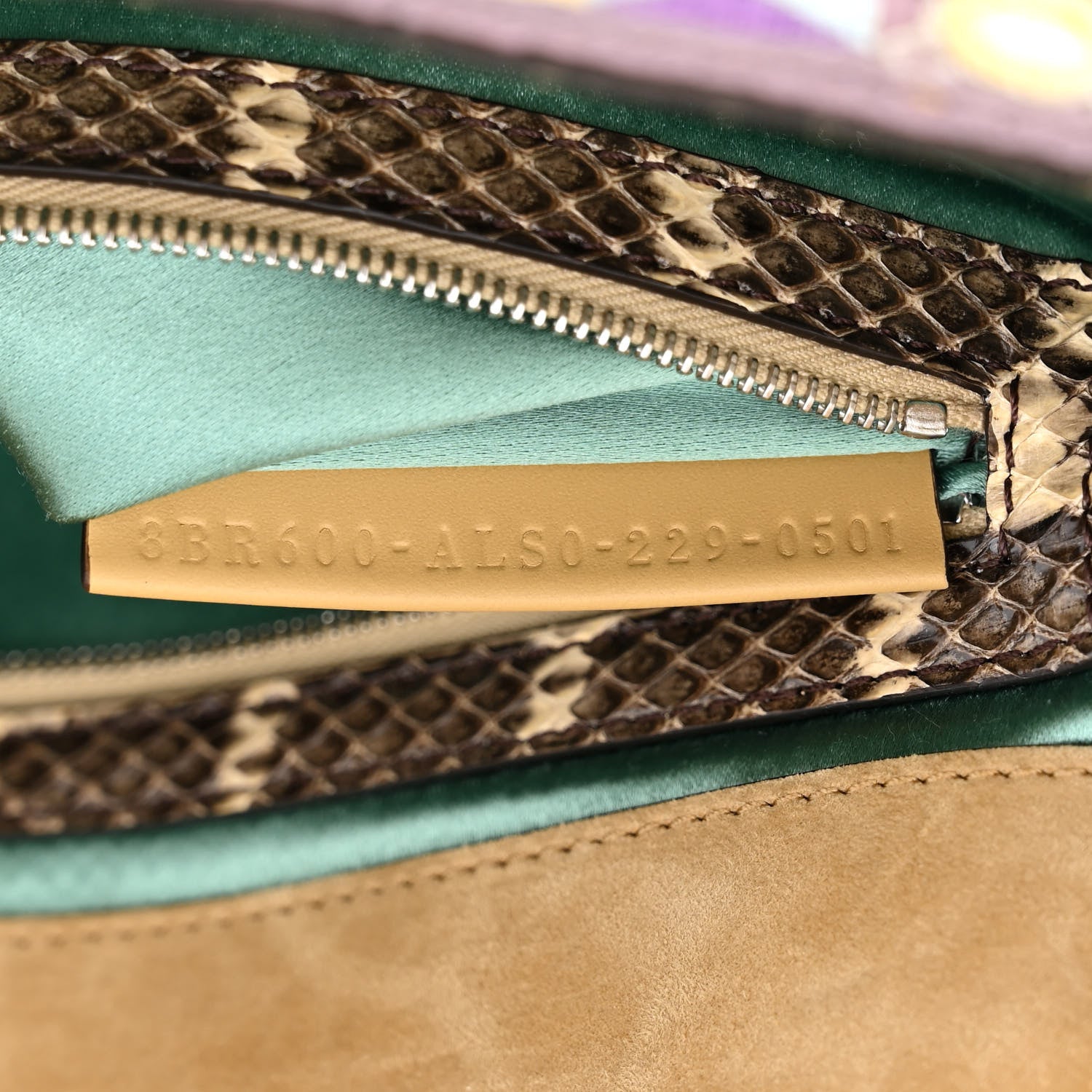 Fendi Elaphe Mirror Specchietti Embroidered Re-Edition Baguette Multicolor 7 of 11