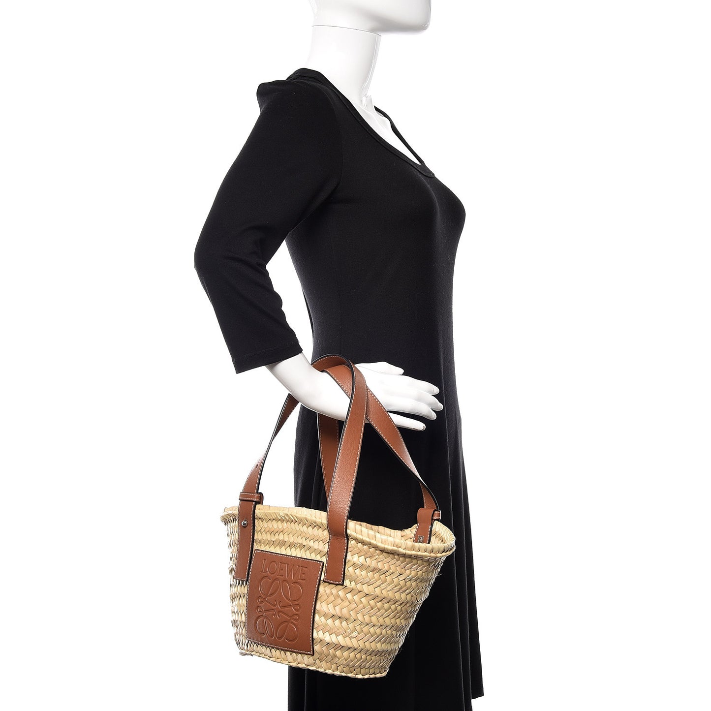 Raffia Small Basket Tote Bag Natural Tan