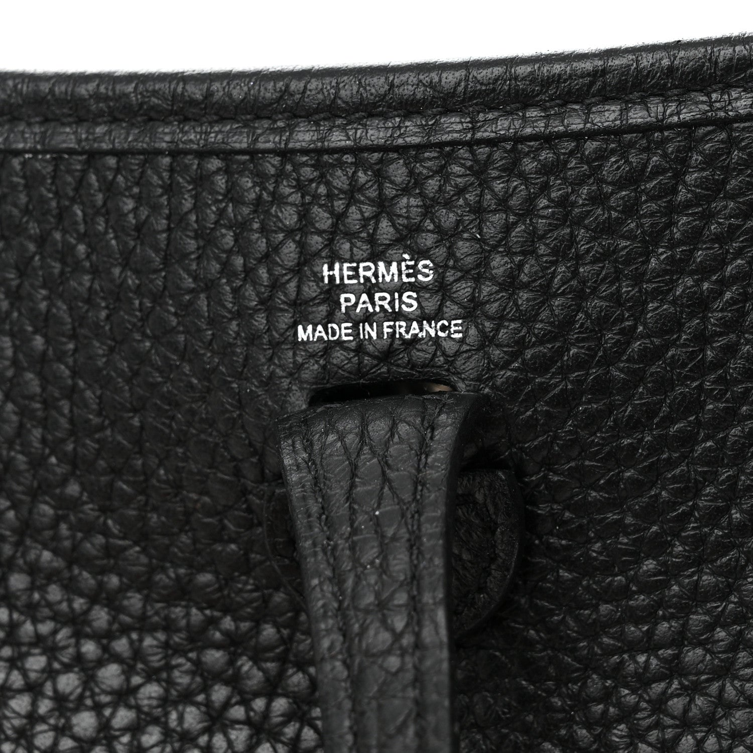 Hermes Taurillon Clemence Amazone Sangle Cavale Evelyne TPM Black Noisette 6 of 13