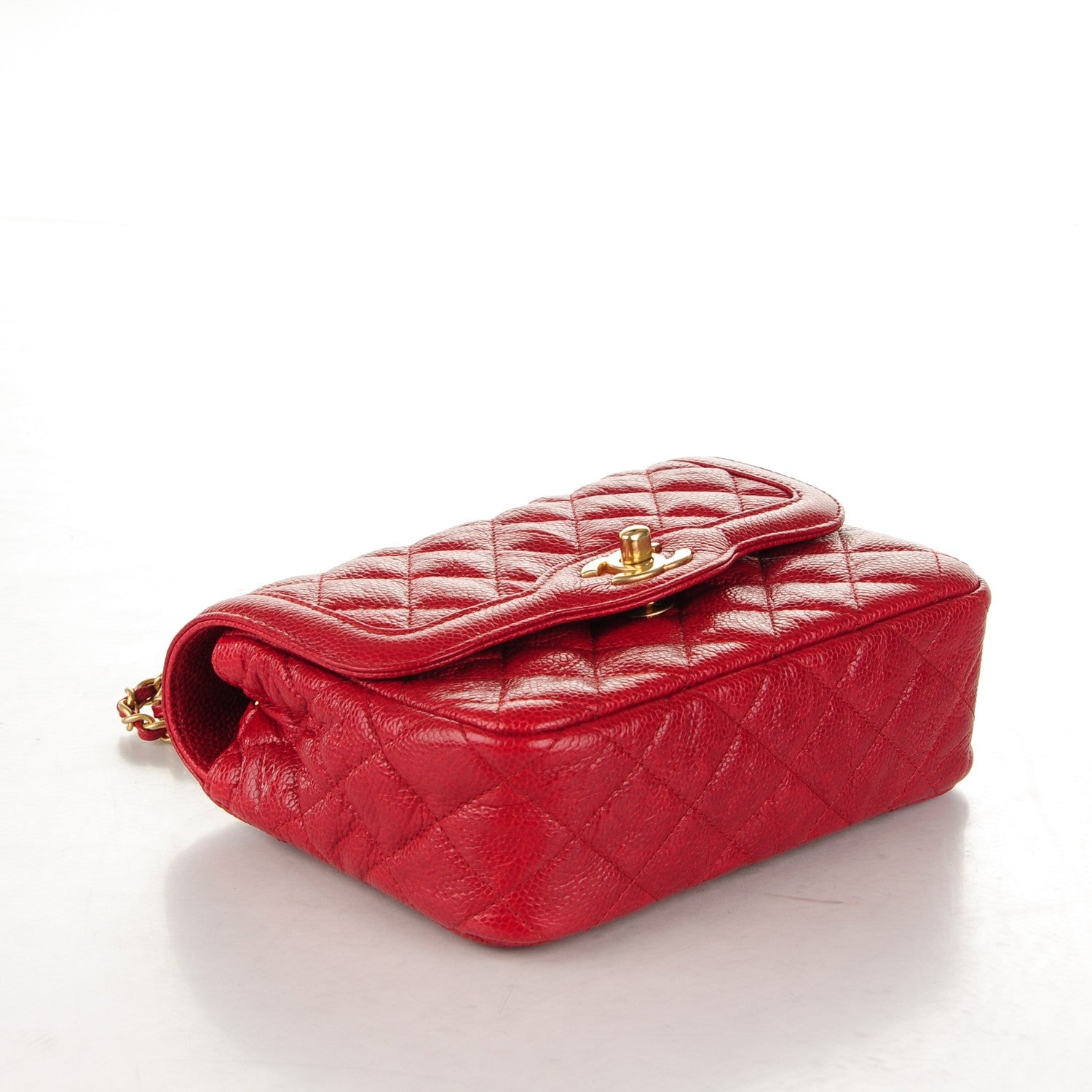 Chanel Caviar Quilted Mini Square Flap Red 4 of 8