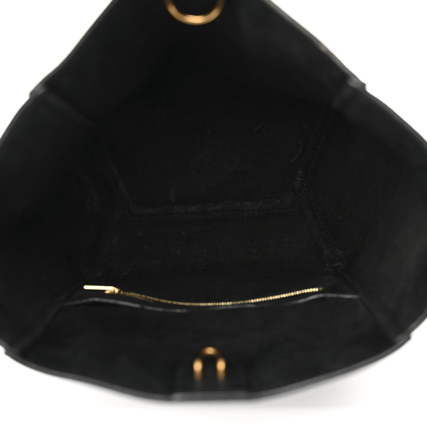 Soft Grained Calfskin Small Sangle Bucket Bag Black