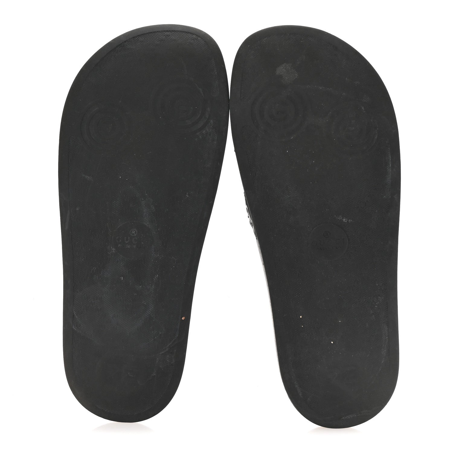 Gucci Rubber GG Monogram Perforated Womens Slide Sandals 40 Black 6 of 8