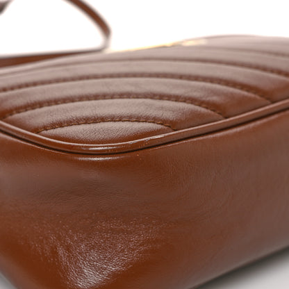 Gucci Glazed Calfskin Matelasse Diagonal Small GG Marmont Chain Shoulder Bag Cuir 11 of 12