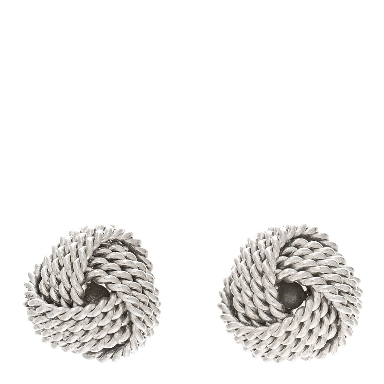 Tiffany Sterling Silver Twist Knot Earrings 1 of 4
