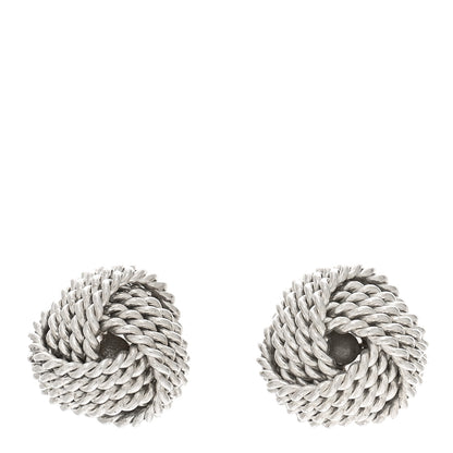 Tiffany Sterling Silver Twist Knot Earrings 1 of 4