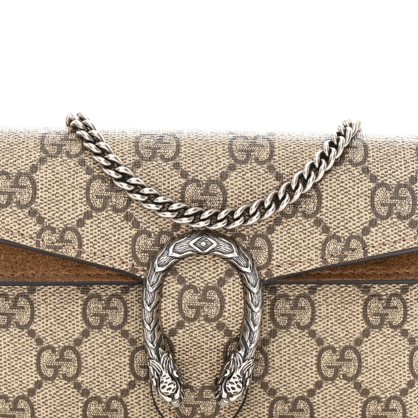 GG Supreme Monogram Super Mini Dionysus Shoulder Bag Taupe