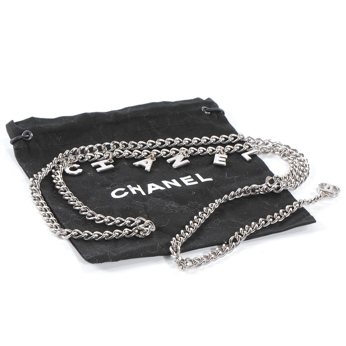 CC Chain Logo Belt Silver