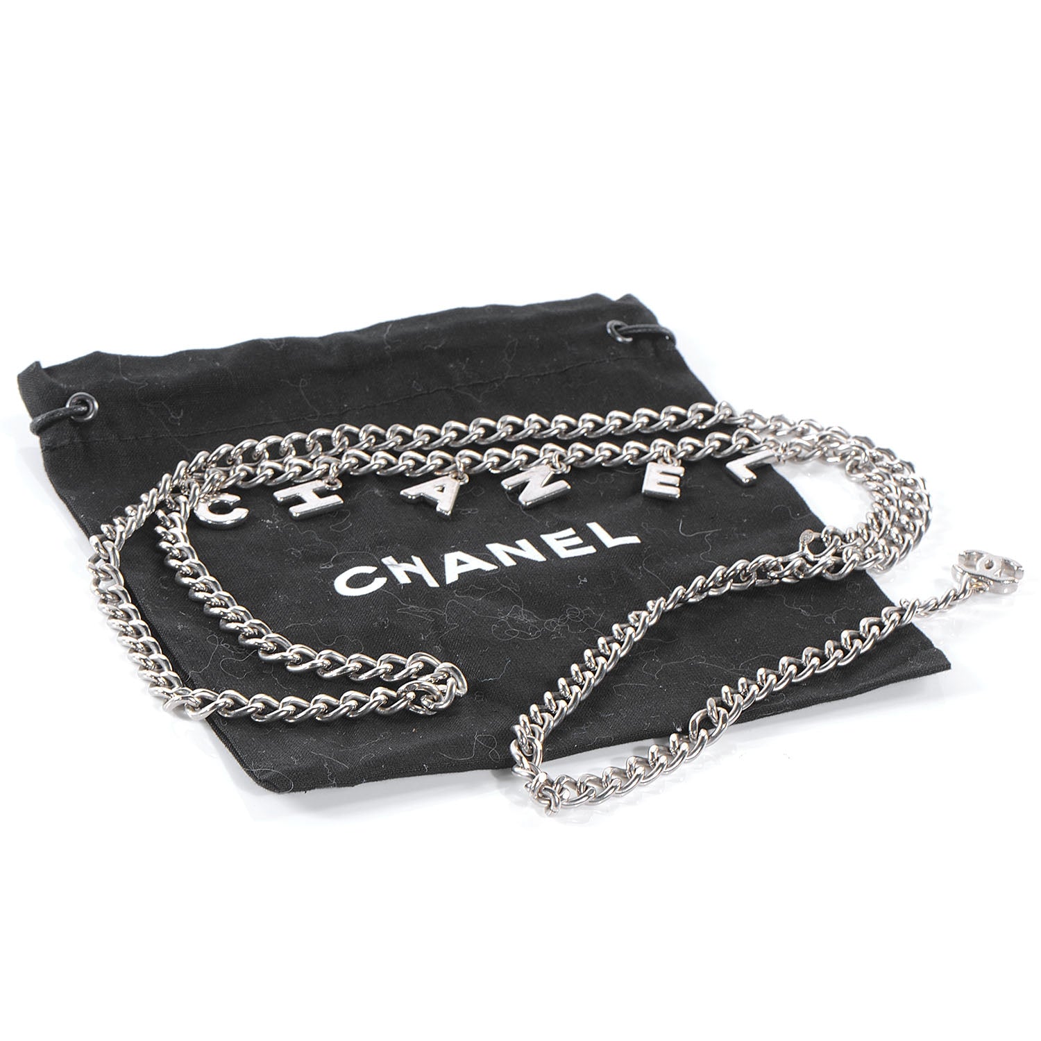 Chanel CC Chain Logo Belt Silver 6 of 6