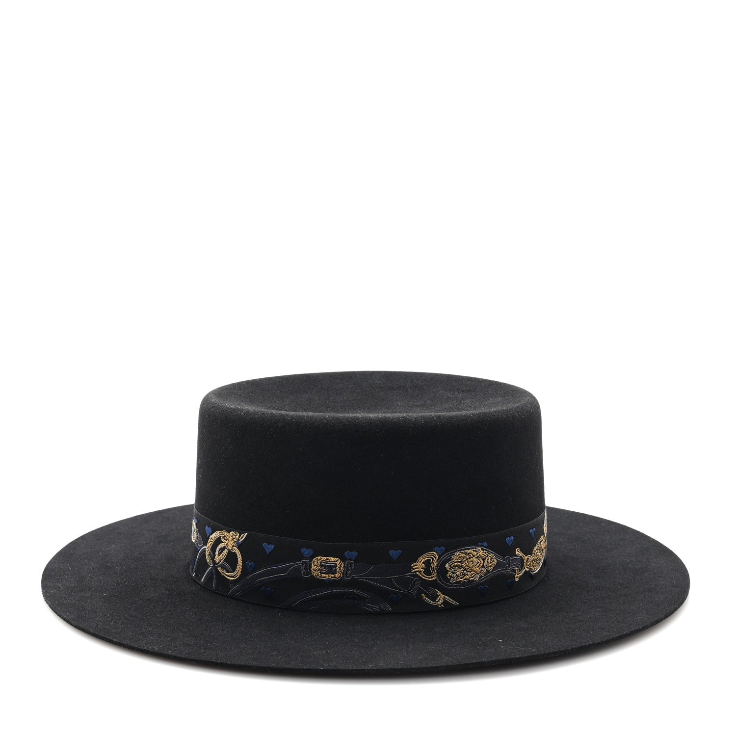 Hermes Rabbit Felt Dakota Love Hat 59 Black 6 of 8