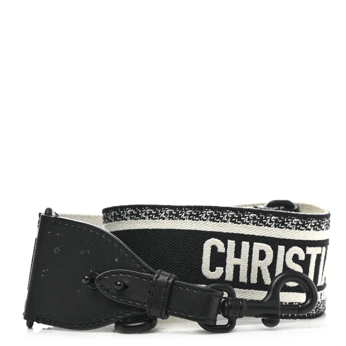 Canvas Embroidered Shoulder Strap Black Ultramatte
