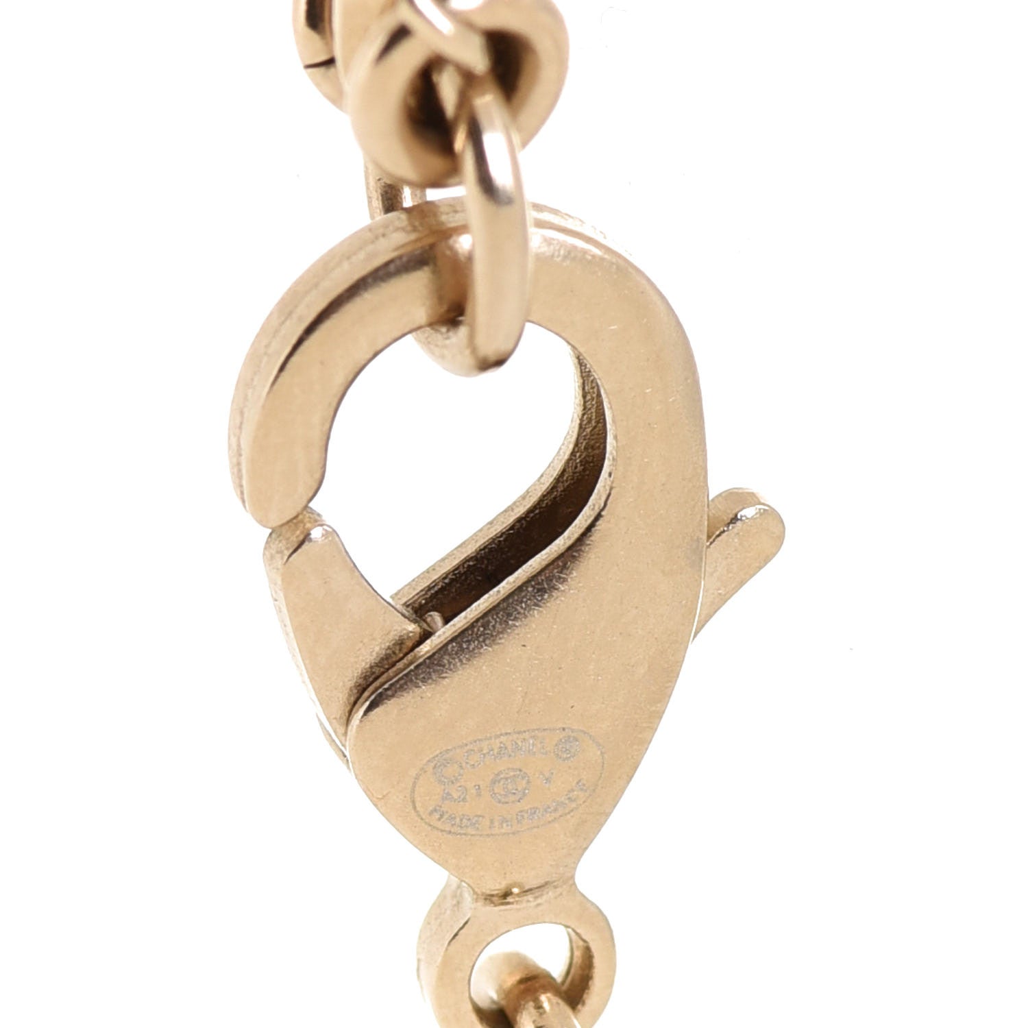 Chanel Crystal CC Multi Strand Chain Necklace Gold 5 of 6