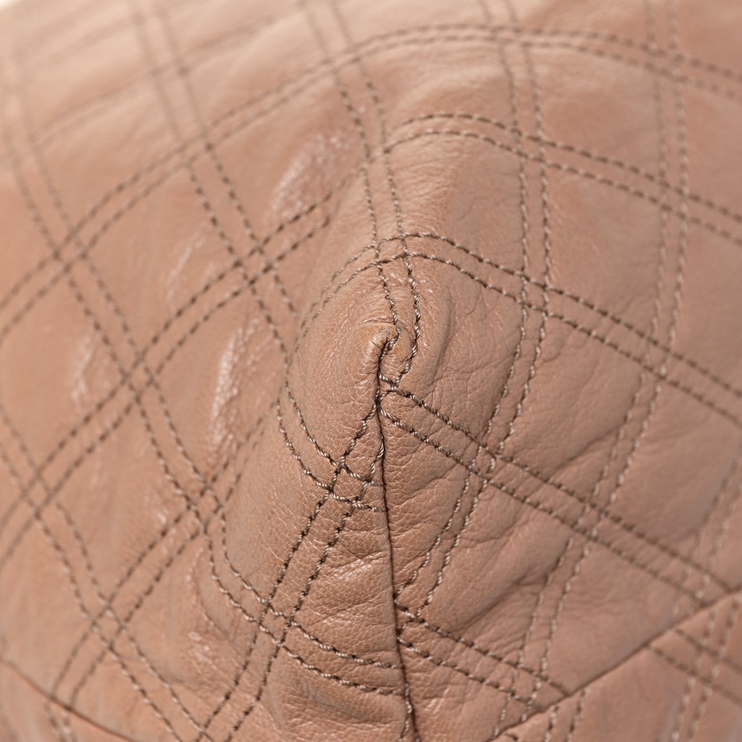 Marc Jacobs Calfskin Quilted Rio Satchel Tote Bag Brown 16 of 16