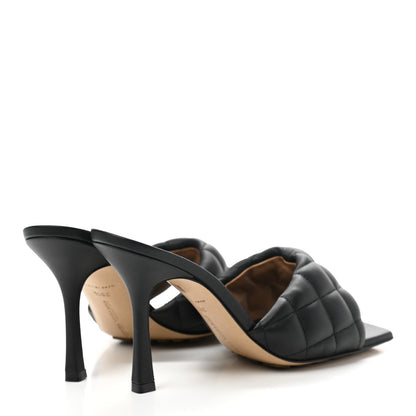 Bottega Veneta Nappa Matelasse Padded Mule Sandals 38.5 Black 4 of 8