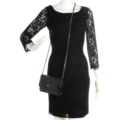 Chanel Goatskin Wallet on Chain WOC Black 2 of 9