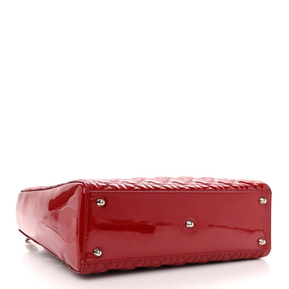 Christian Dior Patent Cannage Large Lady Dior Red 4 of 9