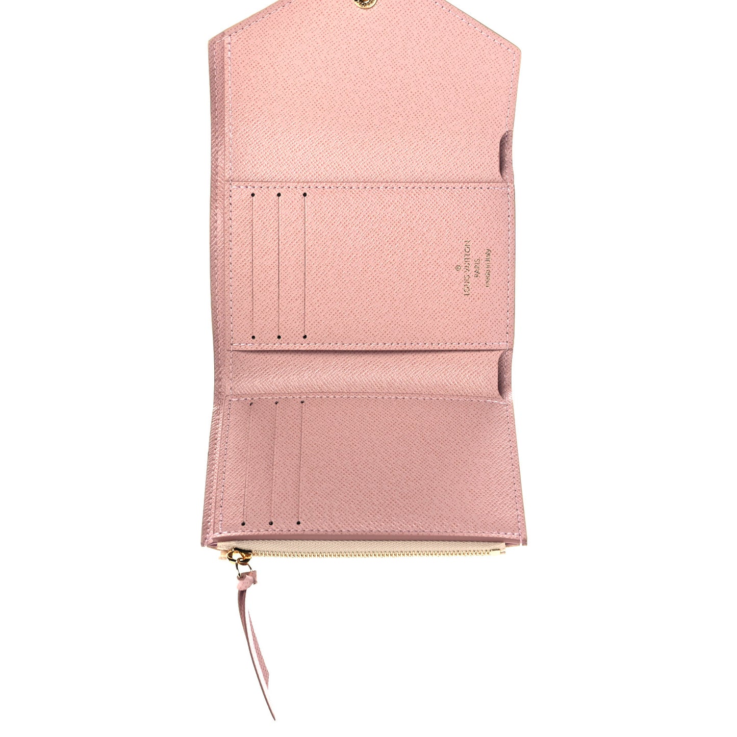 Damier Azur Victorine Wallet Rose Ballerine