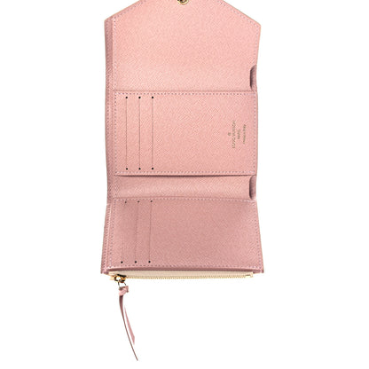 Louis Vuitton Damier Azur Victorine Wallet Rose Ballerine 6 of 10