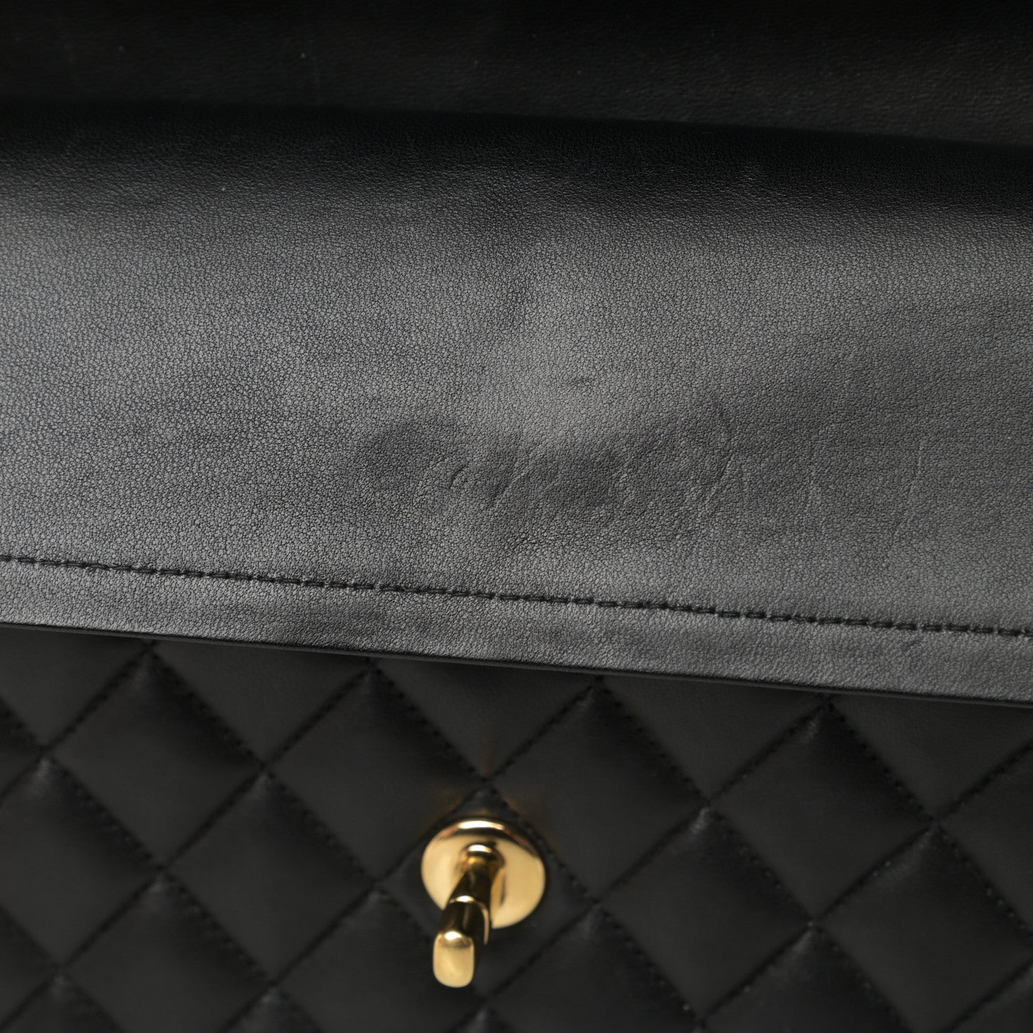 Chanel Lambskin Quilted Medium Double Flap Black 15 of 17