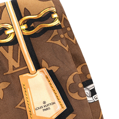 Louis Vuitton Silk Monogram Confidential Bandeau Brown 5 of 6