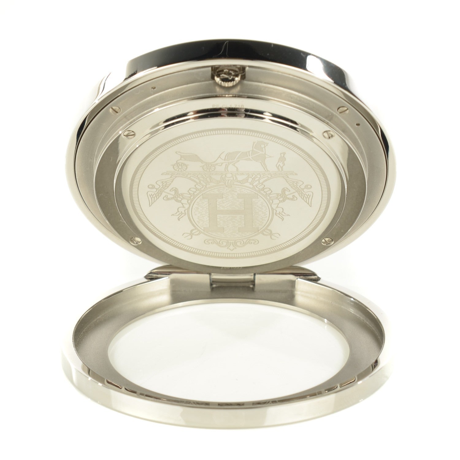 Hermes Stainless Steel 48mm Clipper Travel Clock 4 of 9