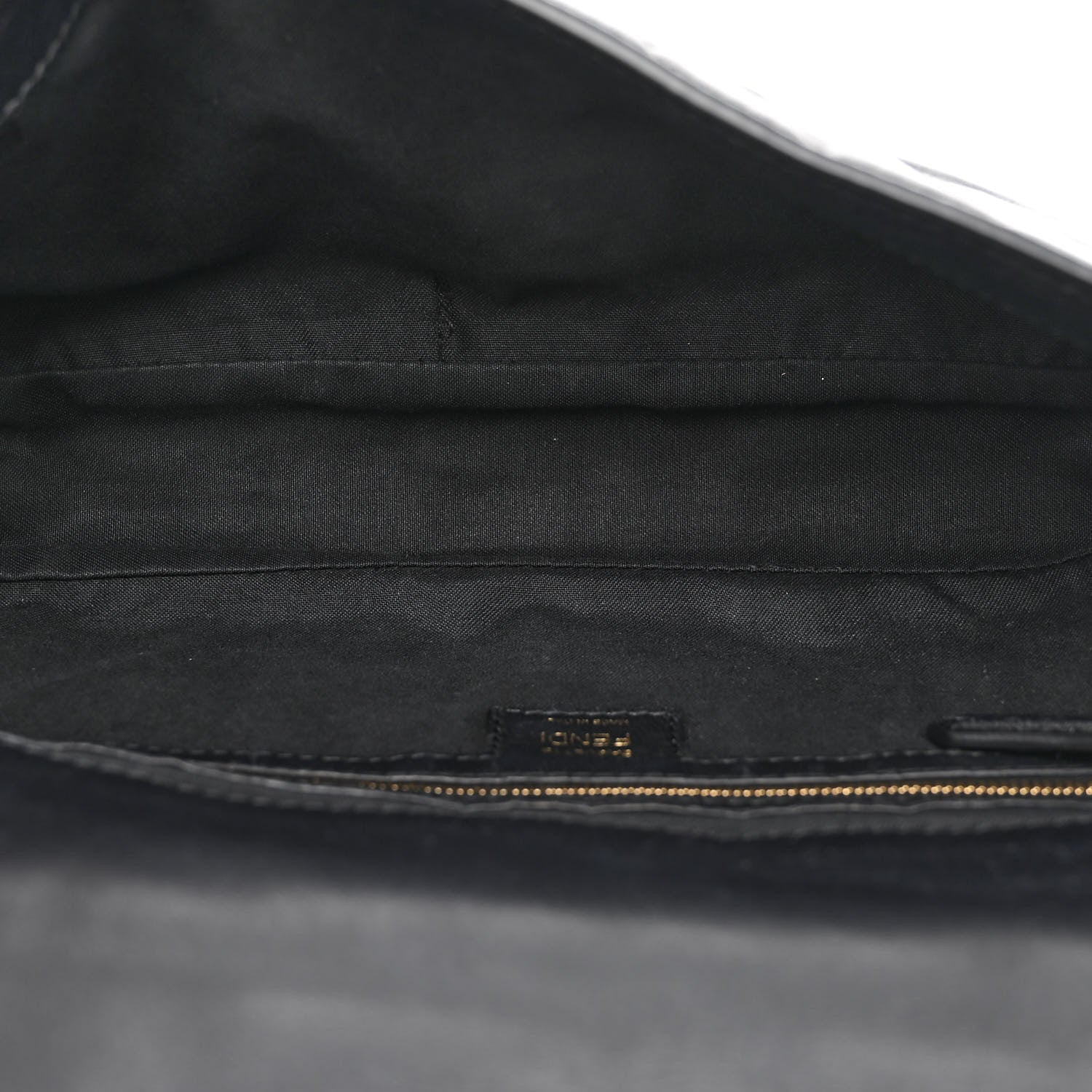 Fendi Nappa FF 1974 Embossed Baguette Black 5 of 9