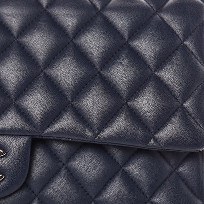Chanel Lambskin Quilted Medium Double Flap Navy 12 of 16