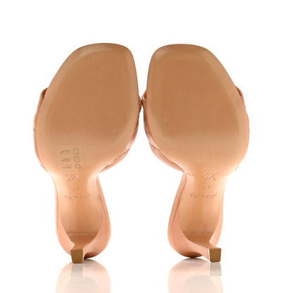 Louis Vuitton Lambskin Embossed Monogram Revival Mules 37 Peche Beige 5 of 8