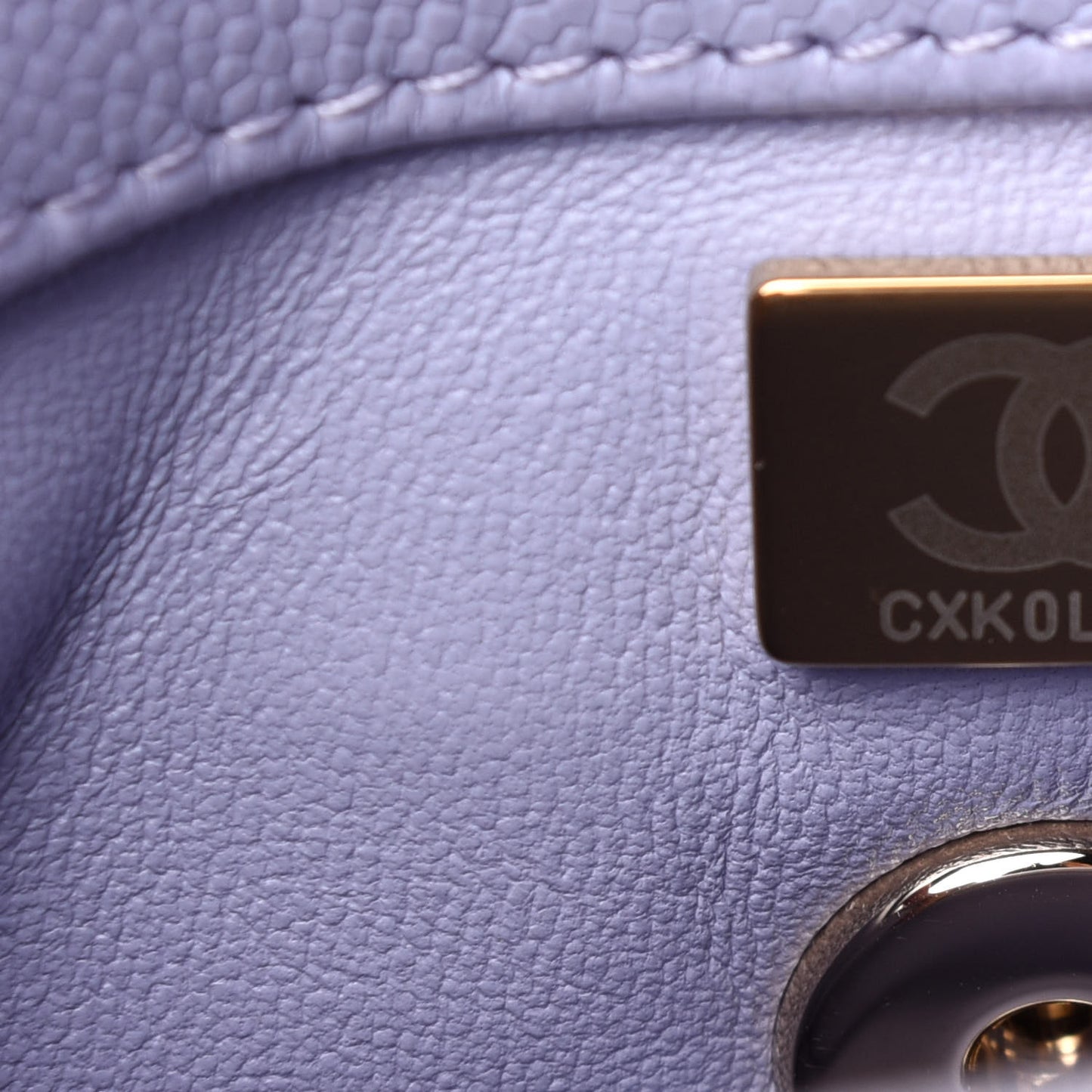 Caviar Quilted Mini Coco Handle Flap Light Purple