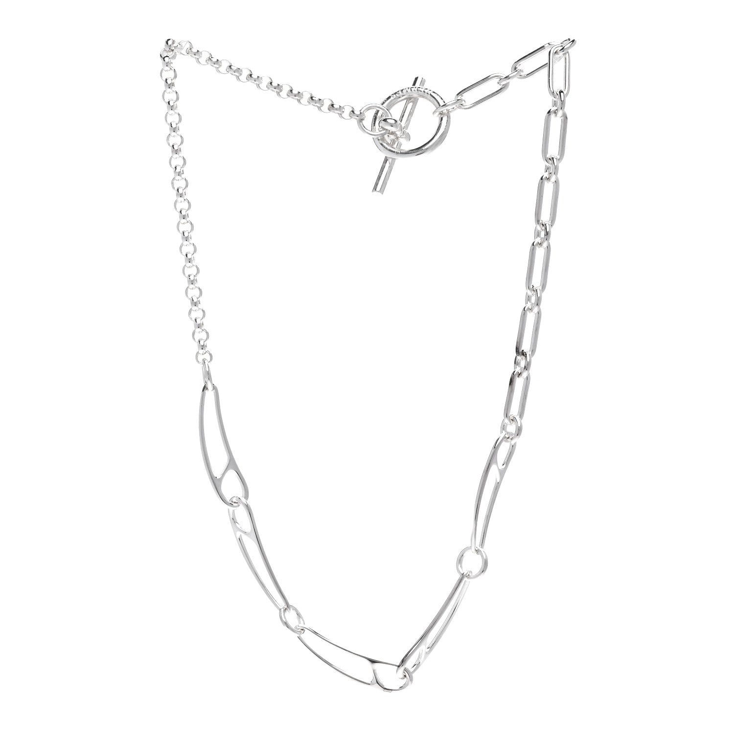 Hermes Sterling Silver Chaine d'Ancre Punk Necklace ST 3 of 4