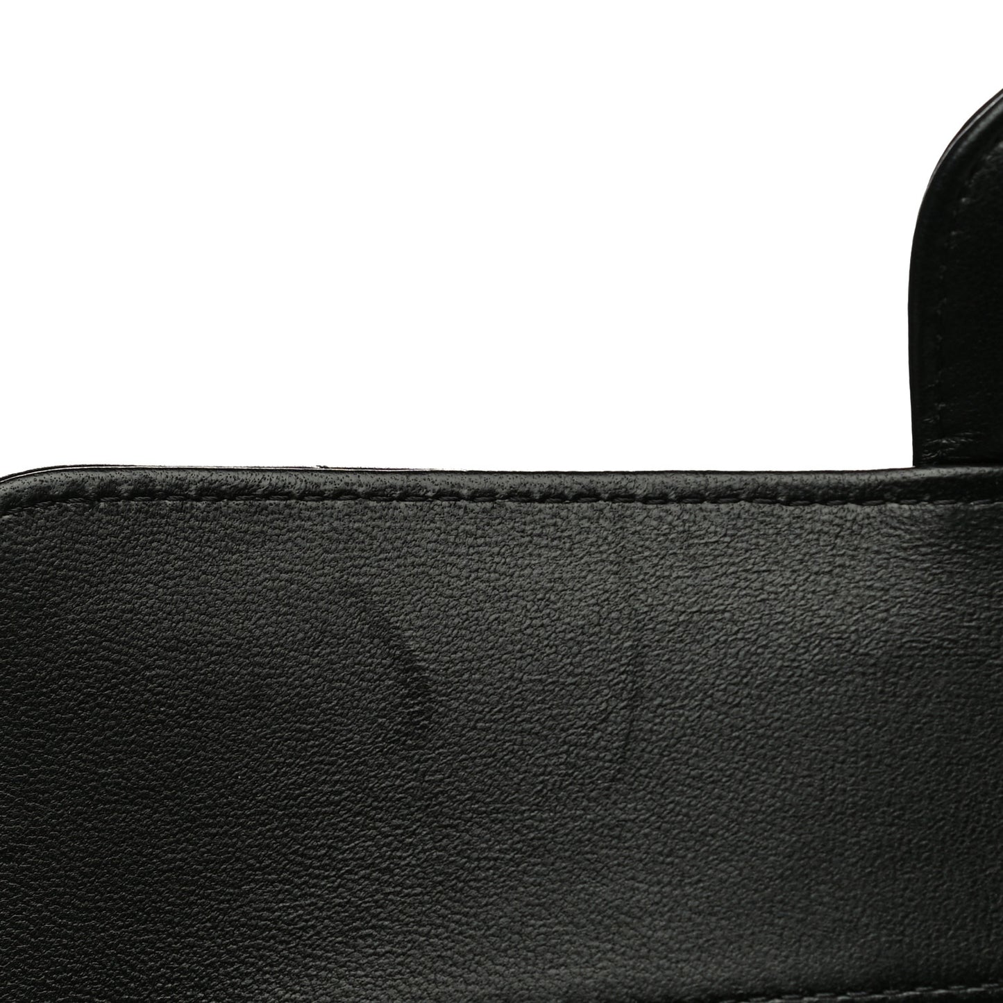 Lambskin Chevron Quilted Small Double Flap Black