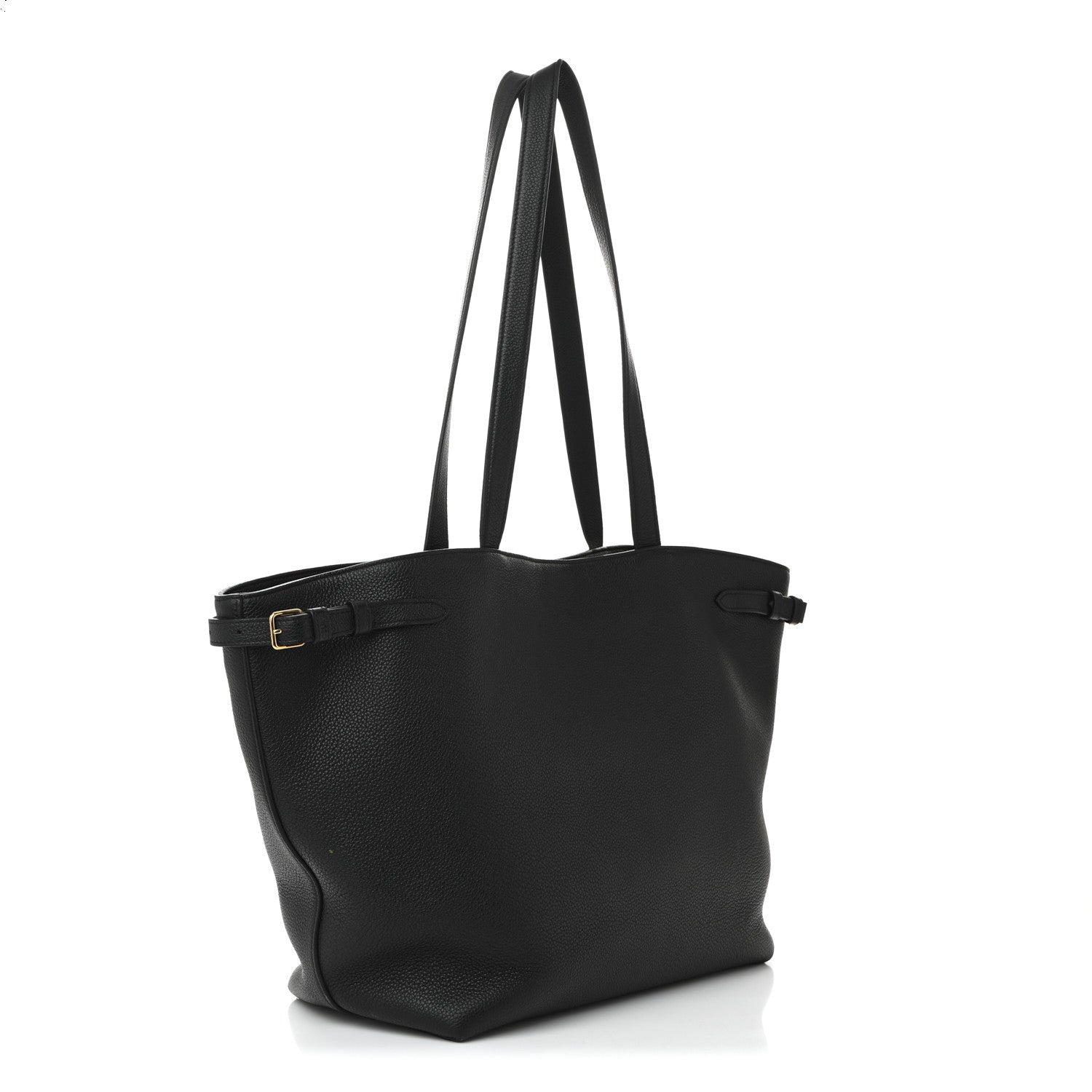 Celine Grained Calfskin Triomphe Medium Cabas Anais Black 3 of 10