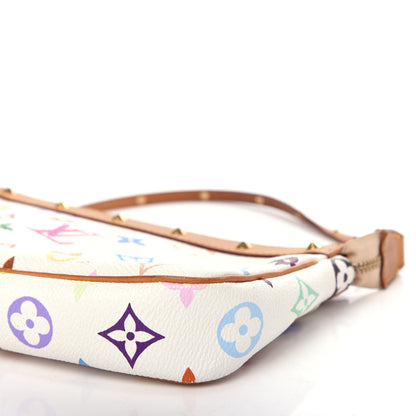 Louis Vuitton Monogram Multicolor Pochette Accessories White 10 of 12