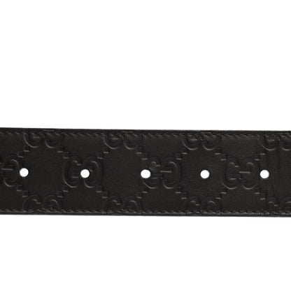 Gucci Guccissima Signature Interlocking G Reversible 37mm Belt 95 38 Black Cocoa 3 of 5