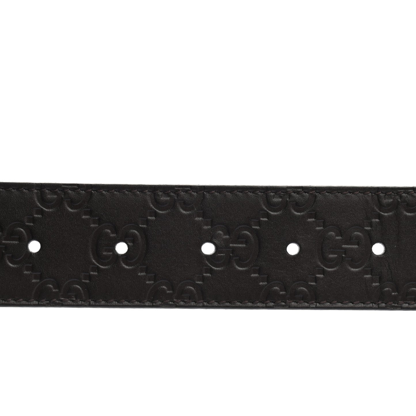 Guccissima Signature Interlocking G Reversible 37mm Belt 95 38 Black Cocoa