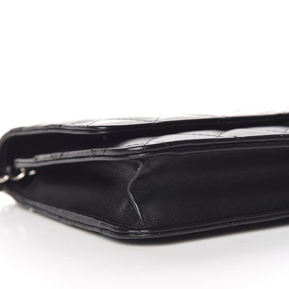 Chanel Lambskin Quilted Wallet On Chain WOC Black 9 of 11