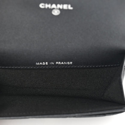 Chanel Pearly Lambskin Quilted Flap Card Holder Wallet So Black 4 of 8