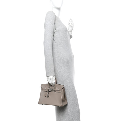 Hermes Swift Horseshoe Birkin 25 Gris Asphalte Gris Perle 2 of 17