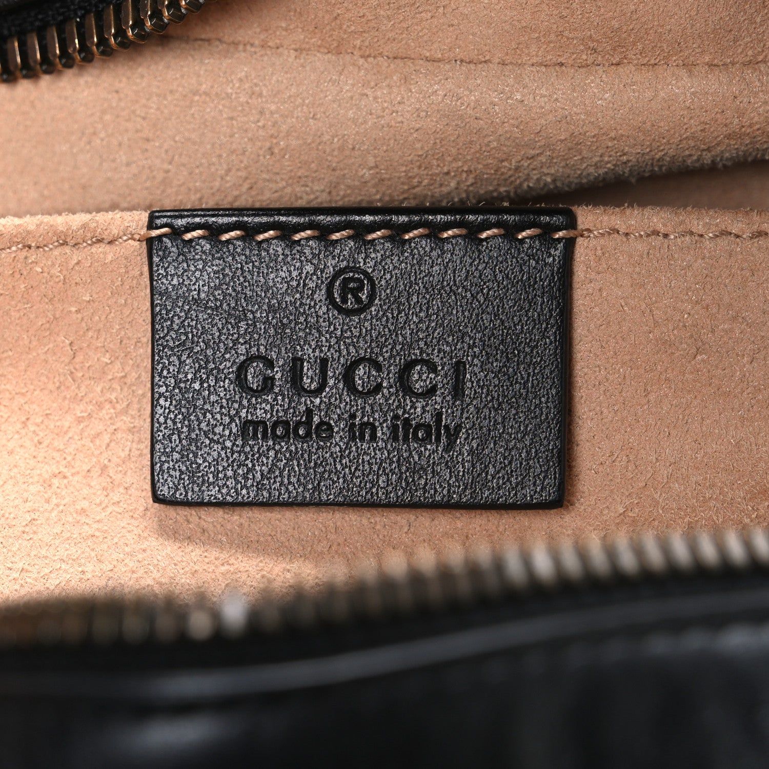 Gucci Calfskin Matelasse Small GG Marmont Chain Shoulder Bag Black 6 of 10