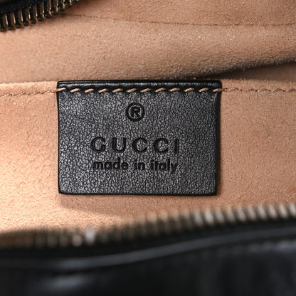 Gucci Calfskin Matelasse Small GG Marmont Chain Shoulder Bag Black 6 of 10