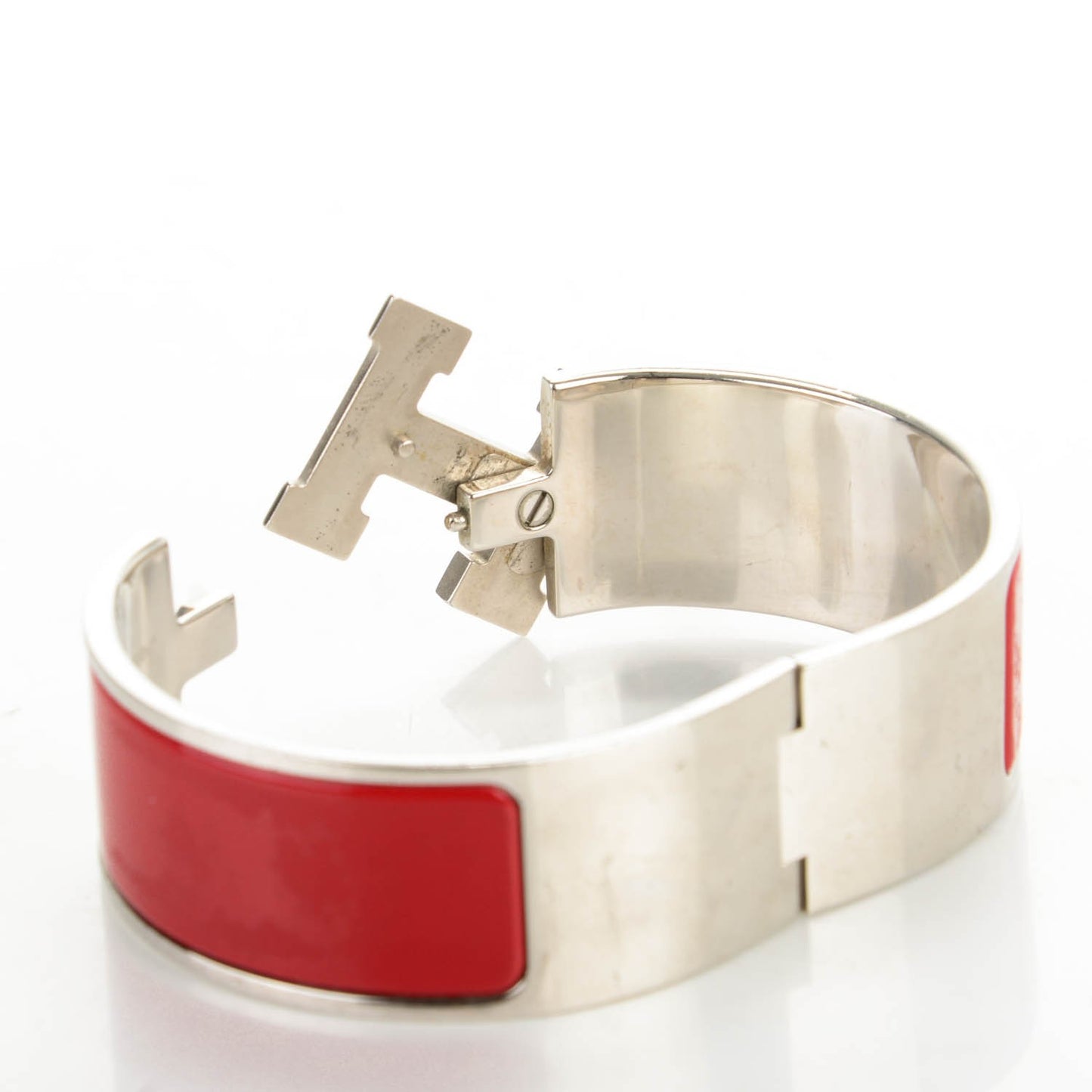 Enamel Wide Clic Clac H Bracelet GM Red