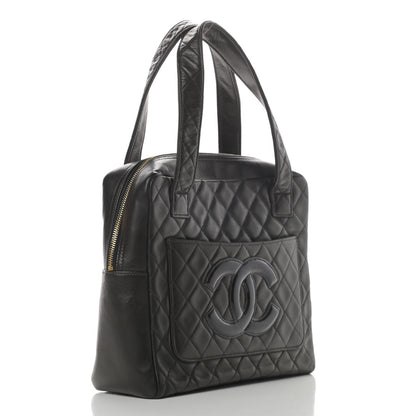 Chanel Lambskin Quilted CC Tote Black 2 of 4