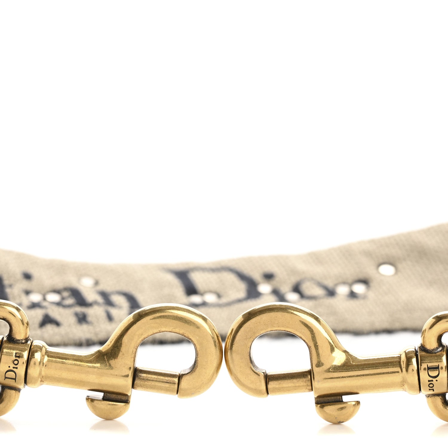 Christian Dior Oblique Studded Shoulder Strap Blue 3 of 11