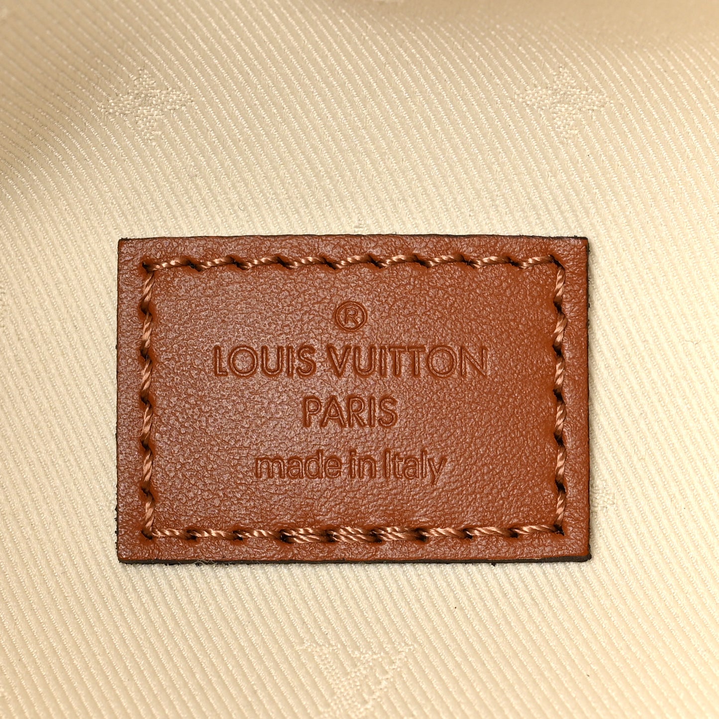 Shearling Monogram LV Ski Bumbag Cream Brown