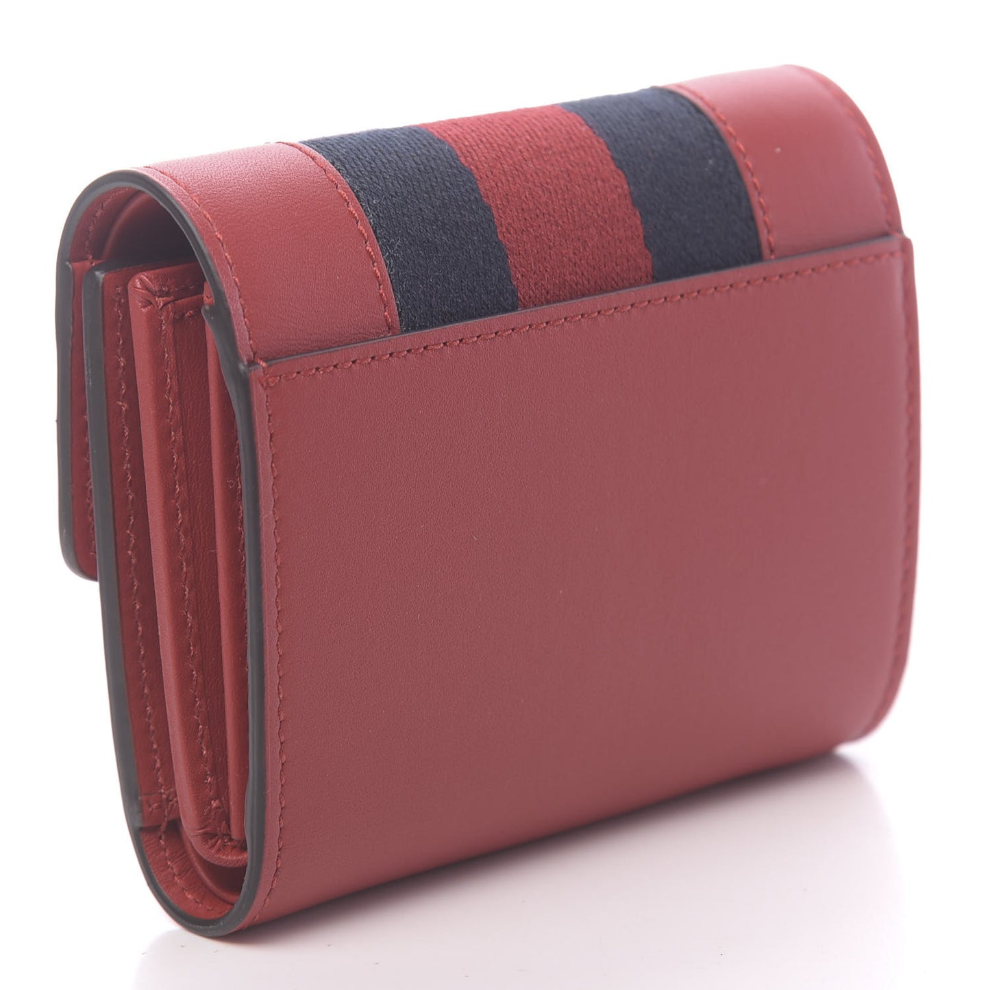 Calfskin Sylvie Wallet Hibiscus Red