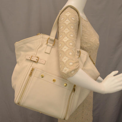Saint Laurent Large Downtown Tote Ivory 2 of 7